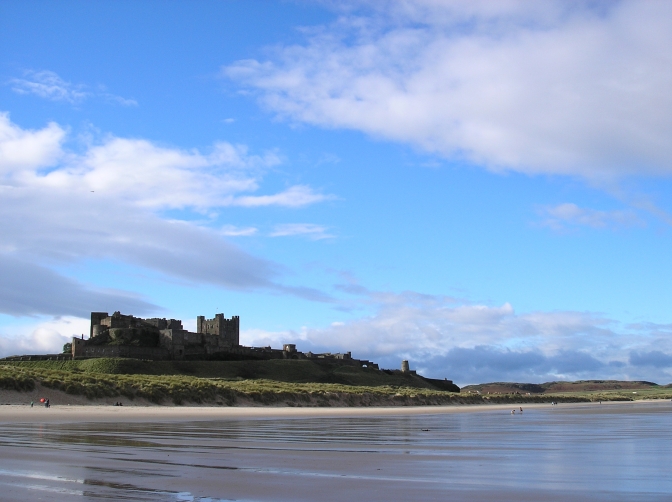 Bamburgh Castle from the beach